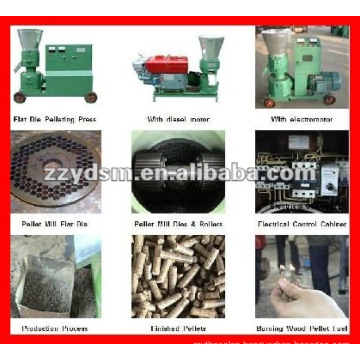 Stable, durable flat die feed pellet press machine with 2-8mm